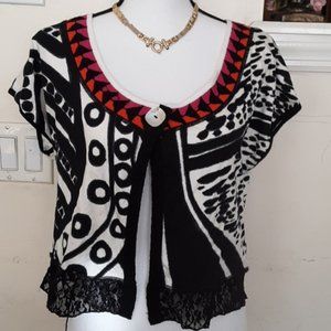 Olivier Philips cropped top shrug bolero sz 14